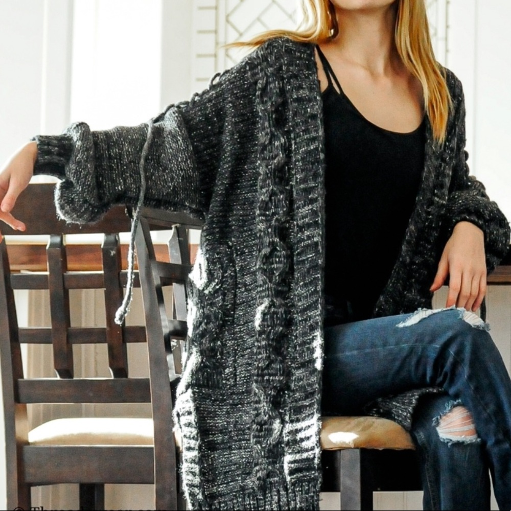🔴Cable Knit Cardigan - Picture 3 of 8